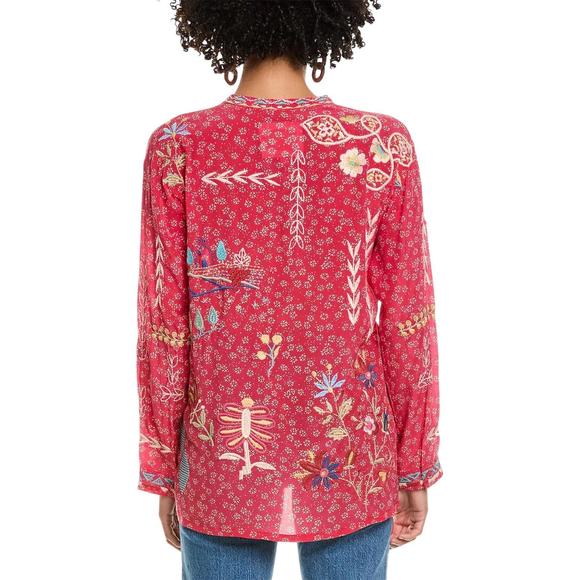 NEW JOHNNY WAS oanna blouse in red multi - Picture 2 of 2